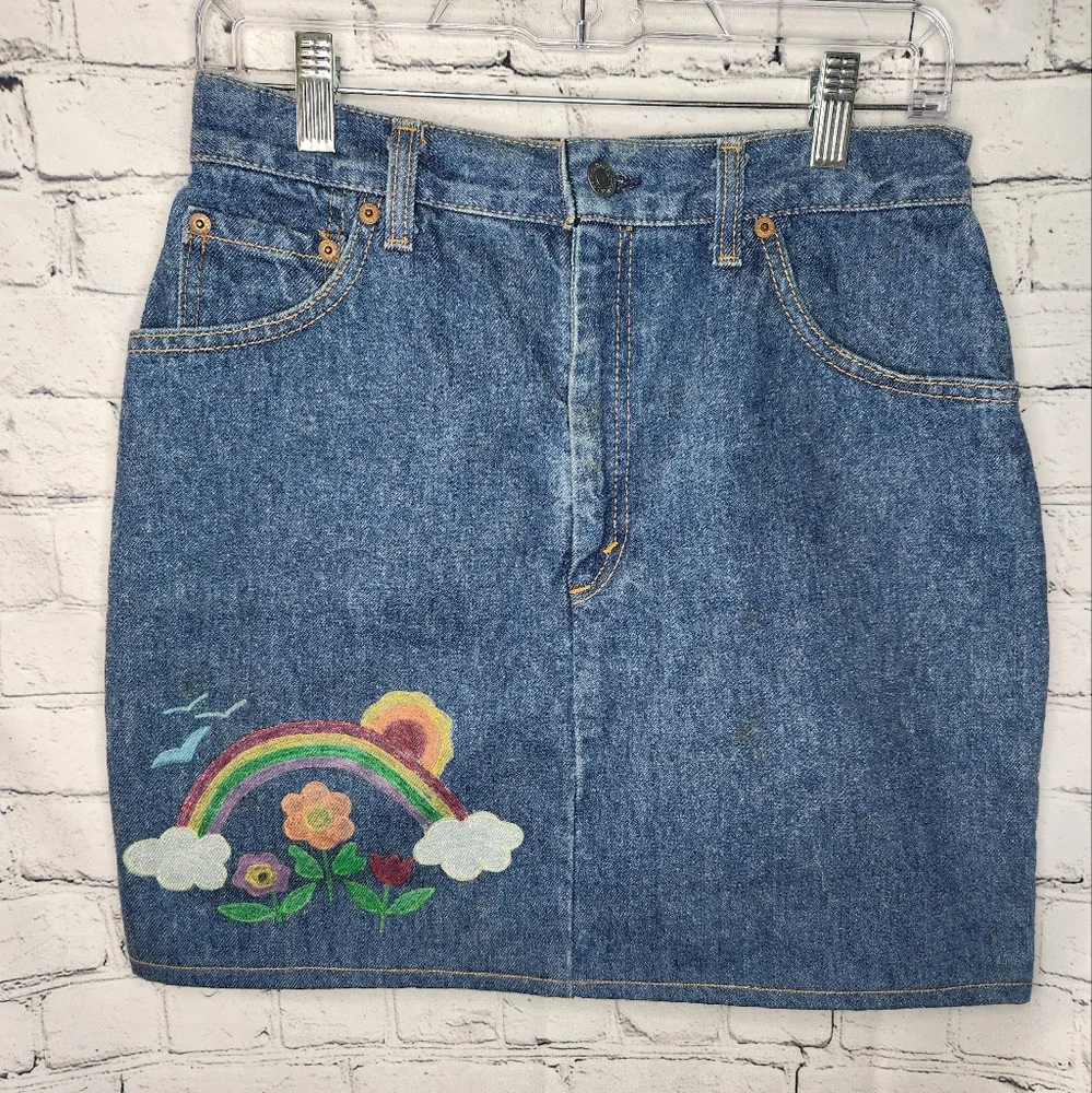 Vintage Levi's Denim‎ Skirt Size 11